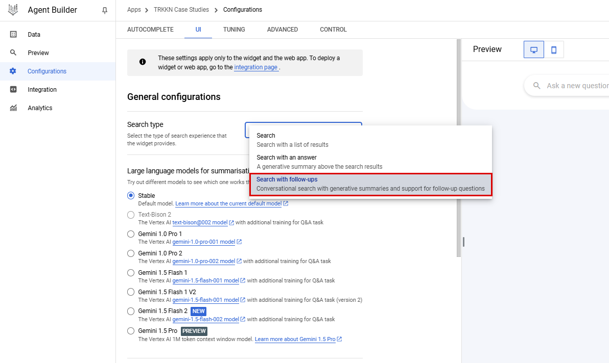 Search with follow-ups