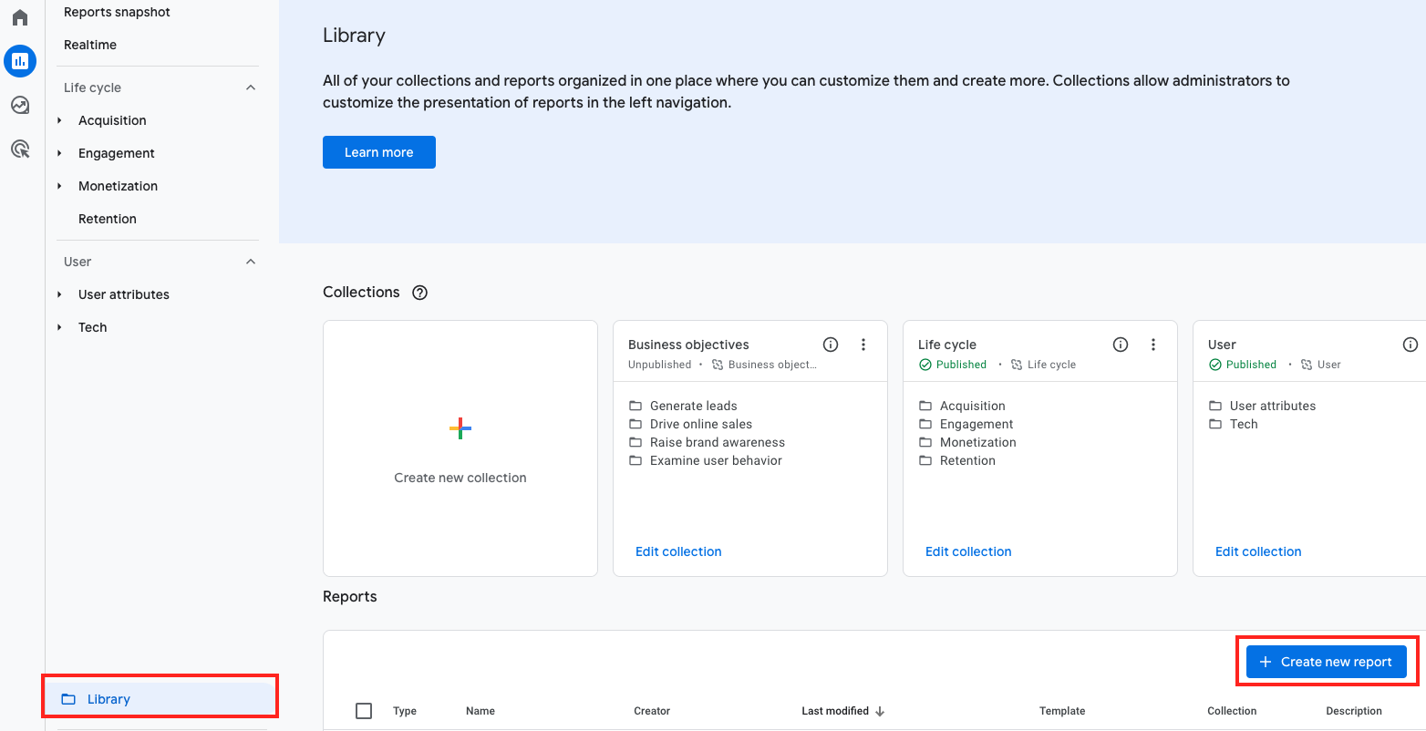 How to create/rename a new report