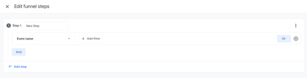 Funnel Exploration Edit Steps