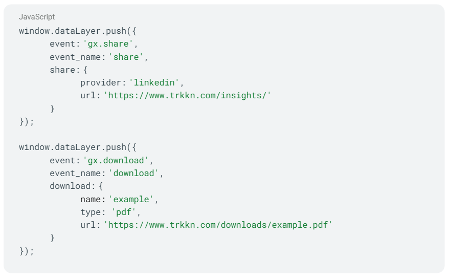 The ideal dataLayer structure for any type of events!
