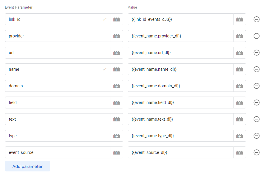 Enjoy the nice overview on all your variables in your GA4 event tag!